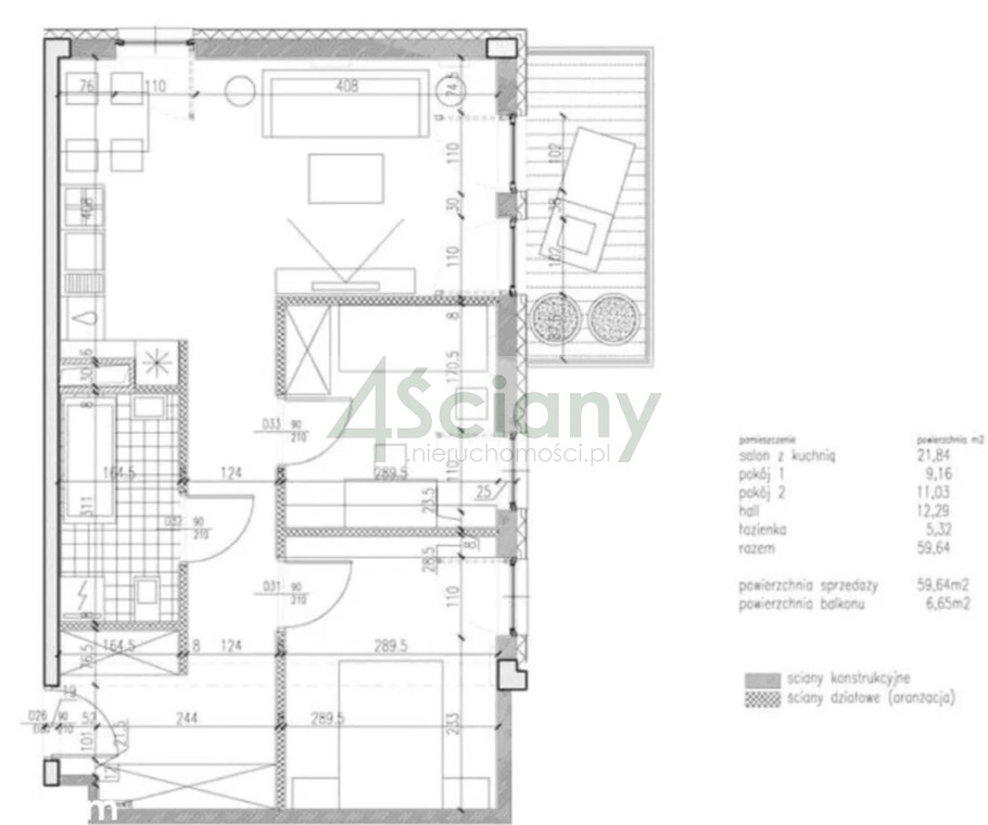Mieszkanie 58,3 m², Warszawa, Targówek, Złotopolska - zdjęcie 12