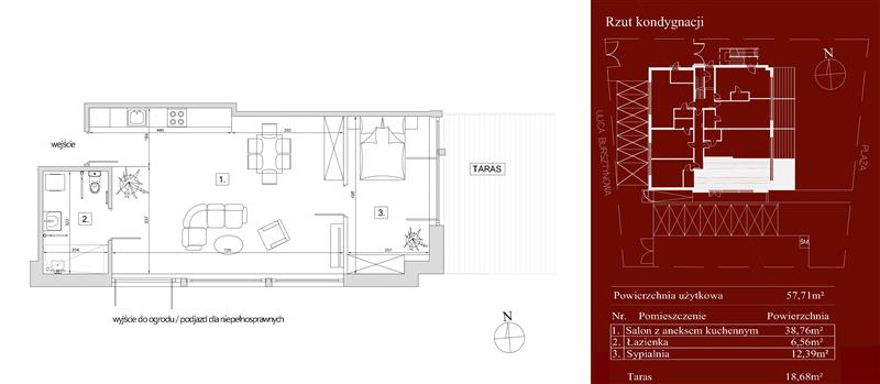 Mieszkanie 57&nbsp;m², Rewa, Bursztynowa - zdjęcie 11