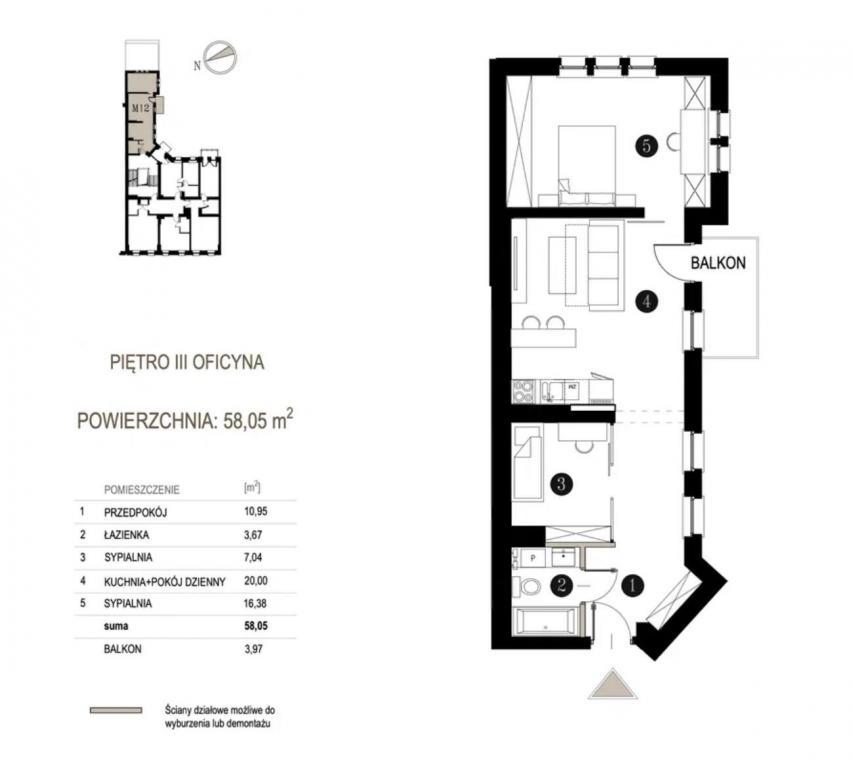 Mieszkanie 57 m², Wrocław, Hugona Kołłątaja - zdjęcie 19