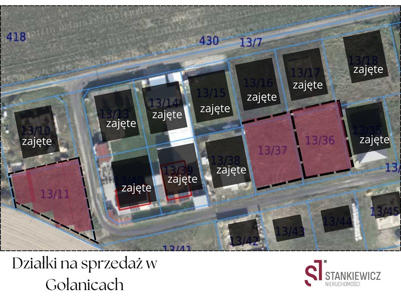 Działka budowlana 693&nbsp;m², Gołanice, Wierzbowa - zdjęcie 1