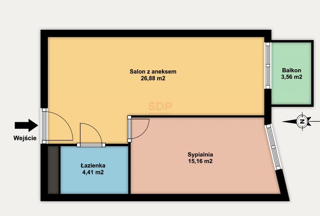 Mieszkanie 46&nbsp;m², Łódź, Tuwima Juliana - zdjęcie 7