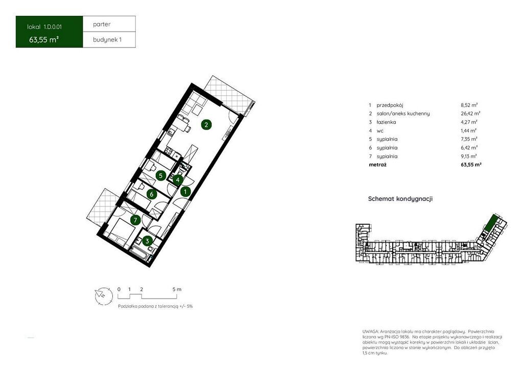 Mieszkanie 63,55&nbsp;m², Kraków, Prokocim-Bieżanów, Agatowa - zdjęcie 2