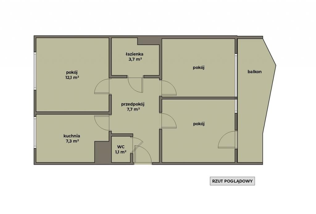 Mieszkanie 52&nbsp;m², Kraków, Bałtycka - zdjęcie 19