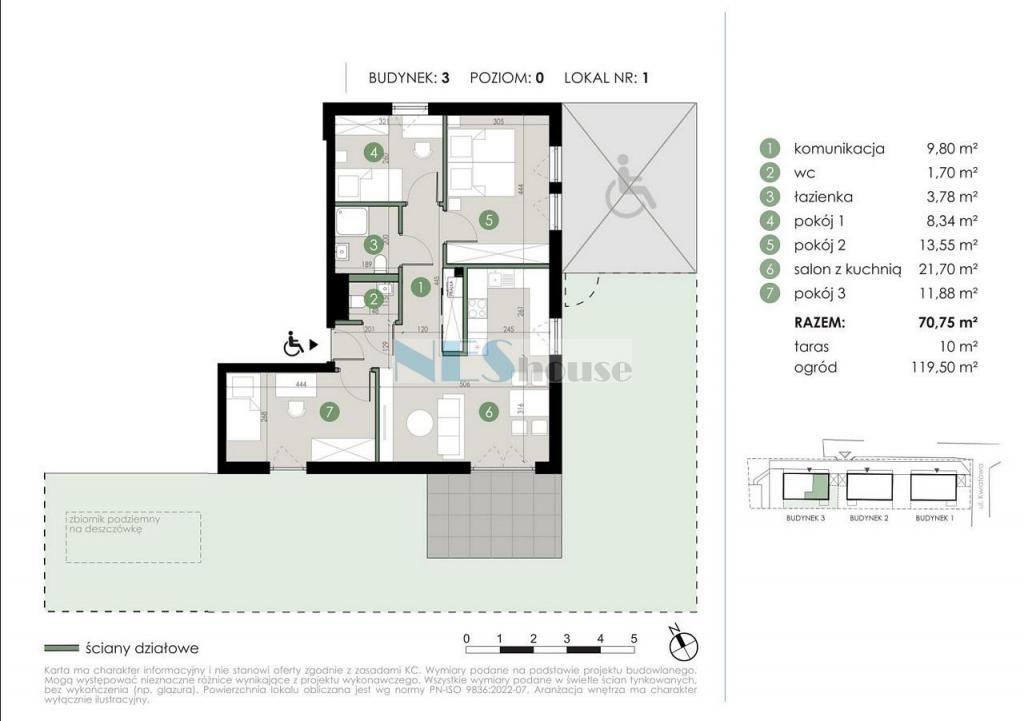 Mieszkanie 70&nbsp;m², Marcinkowice, Piastowska - zdjęcie 1