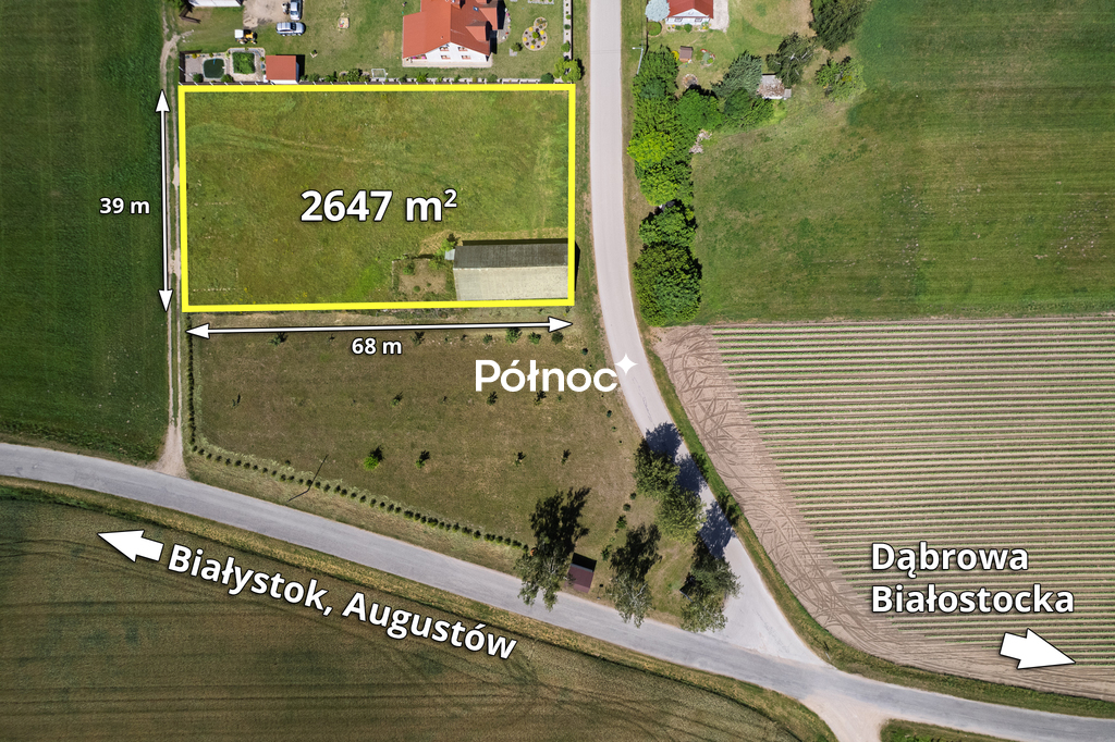 Działka rolna 2647 m², Hamulka - zdjęcie 1