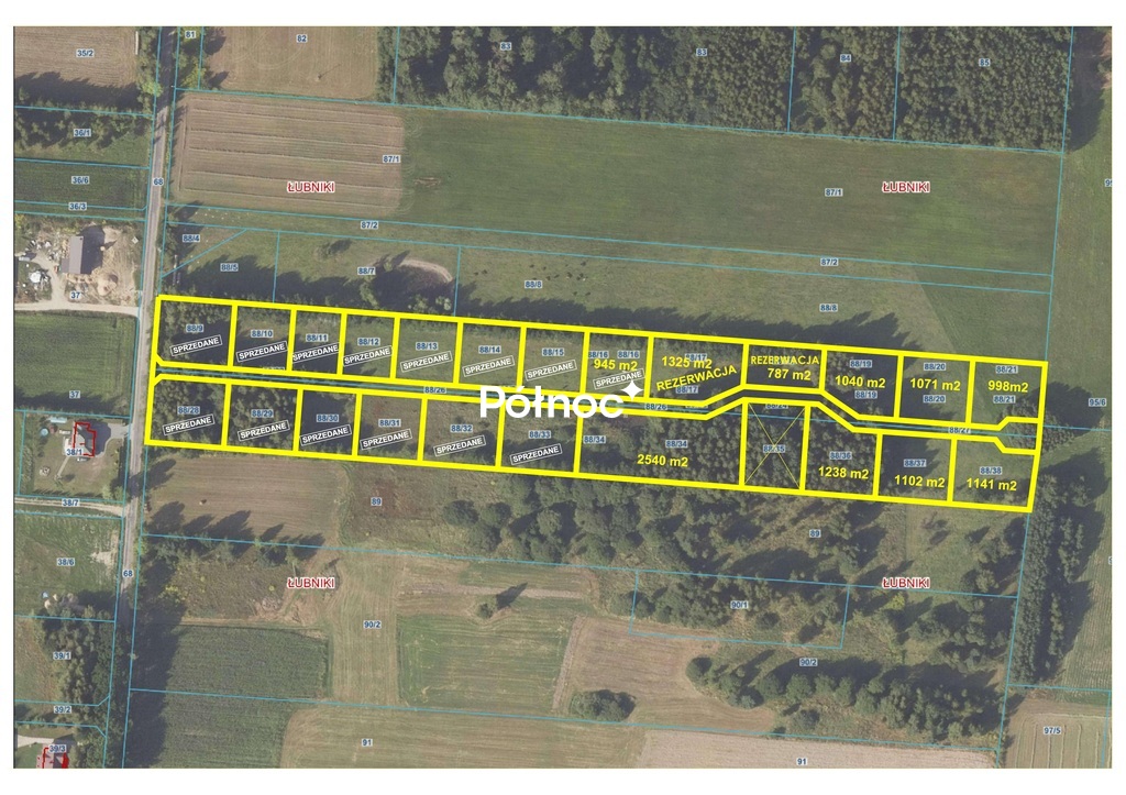 Działka budowlana 1040&nbsp;m², Łubniki - zdjęcie 4