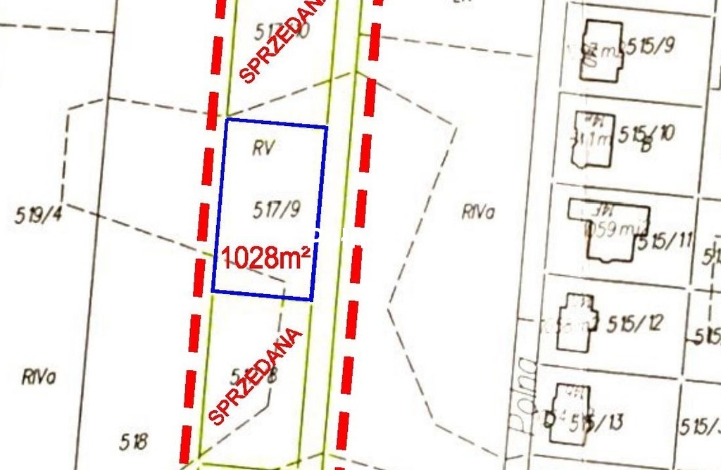 Działka budowlana 1028 m², Studzianki - zdjęcie 3