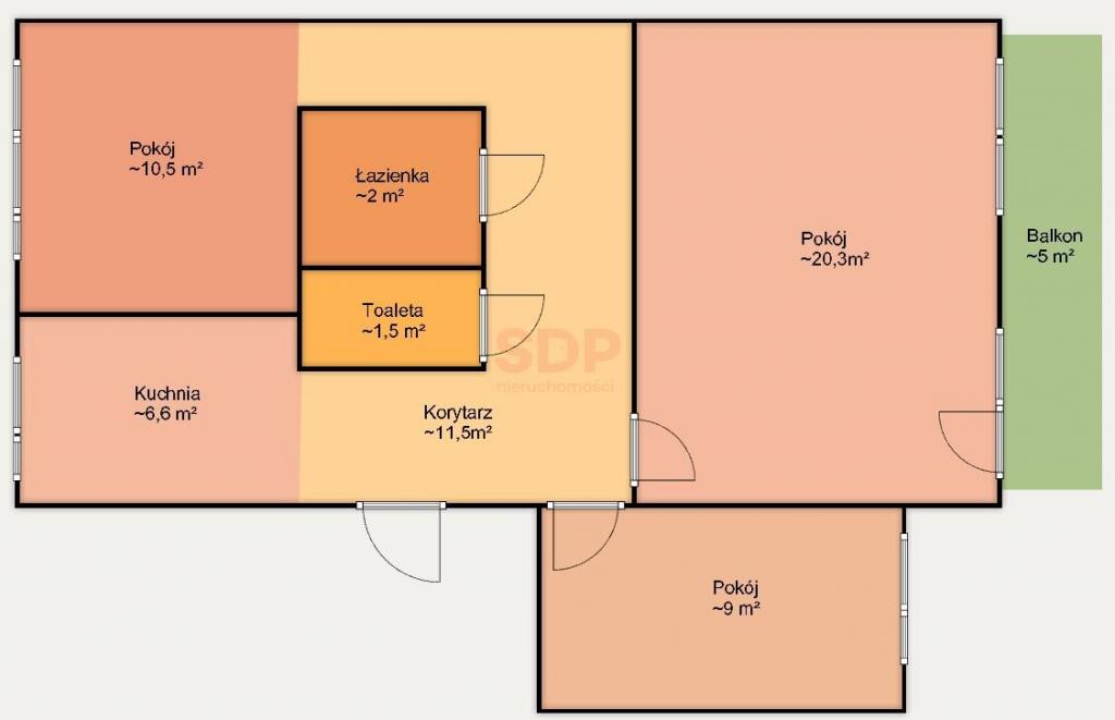 Mieszkanie 61 m², Wrocław, Fabryczna, Strzegomska - zdjęcie 9