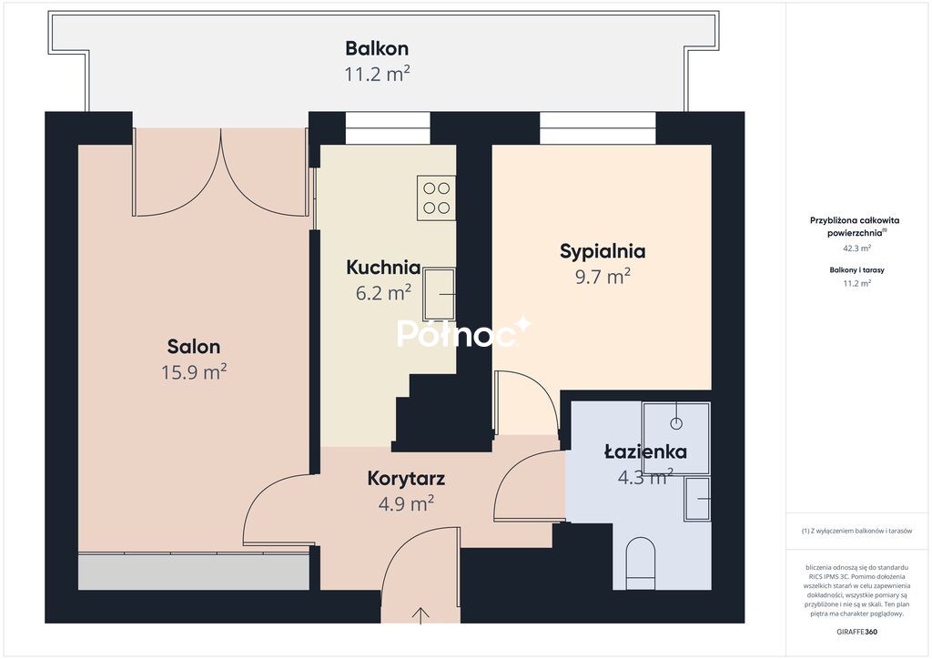 Mieszkanie 43,5 m², Białystok, Jerzego Waszyngtona - zdjęcie 3