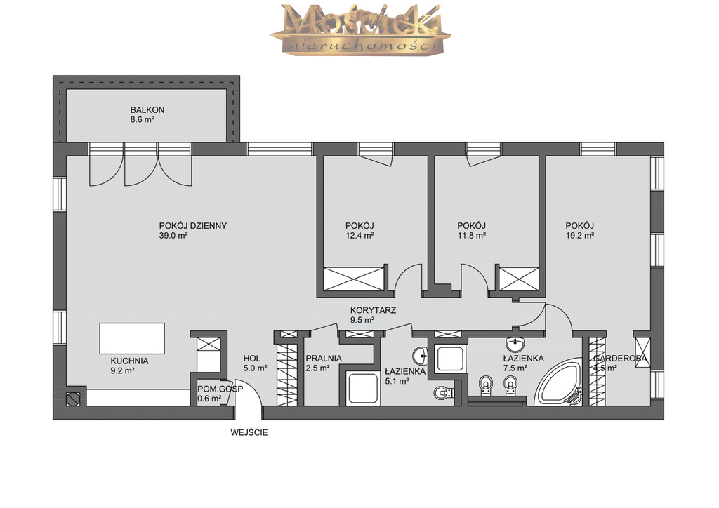 Wynajem apartament 126 m2 Mokotów Al. Wilanowska - zdjęcie 5