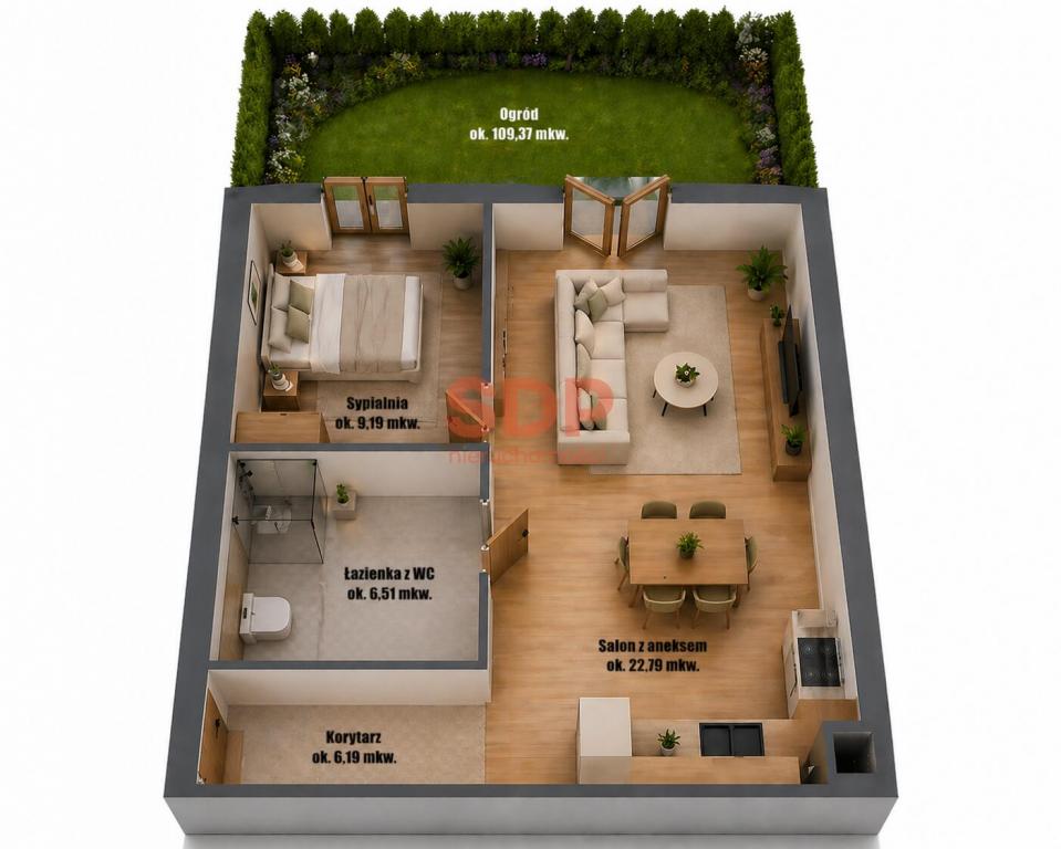 Mieszkanie 44 m², Wrocław, Nowodworska - zdjęcie 4