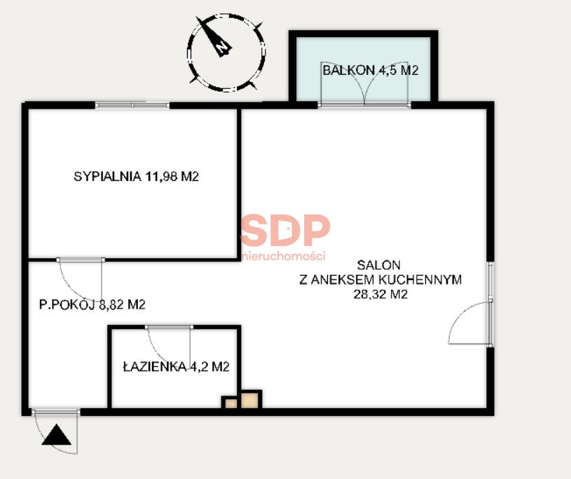 Mieszkanie 53 m², Wrocław, Krzyki, Pabianicka - zdjęcie 3