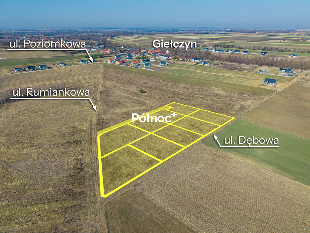 Działka budowlana 1033 m², Giełczyn, Dębowa - zdjęcie 3