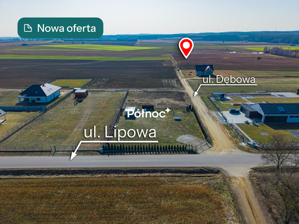 Działka budowlana 1033 m², Giełczyn, Dębowa - zdjęcie 1