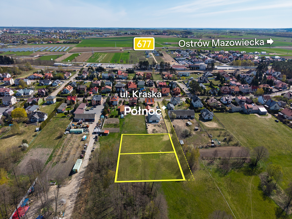 Działka budowlana 1339 m², Łomża, Kraska - zdjęcie 3