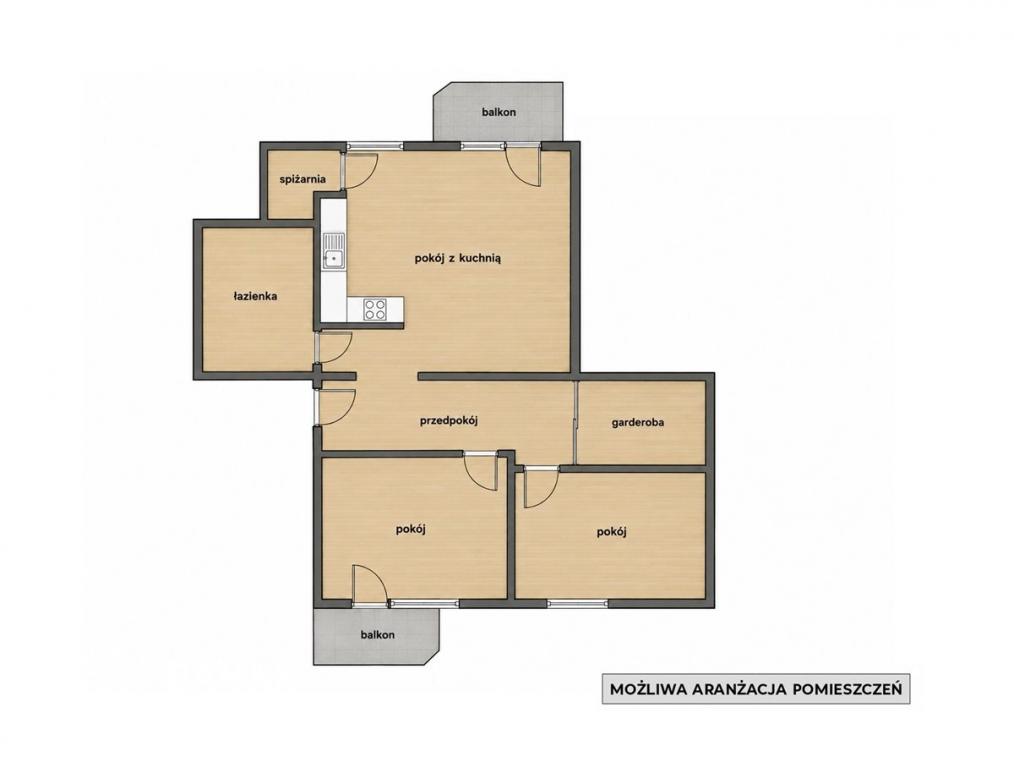 Mieszkanie 80&nbsp;m², Kraków, Zygmunta Miłkowskiego - zdjęcie 16