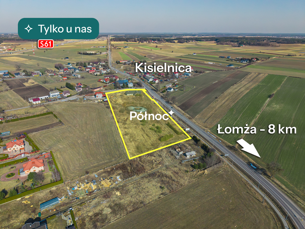 Działka inwestycyjna 2,00 ha, Kisielnica - zdjęcie 1