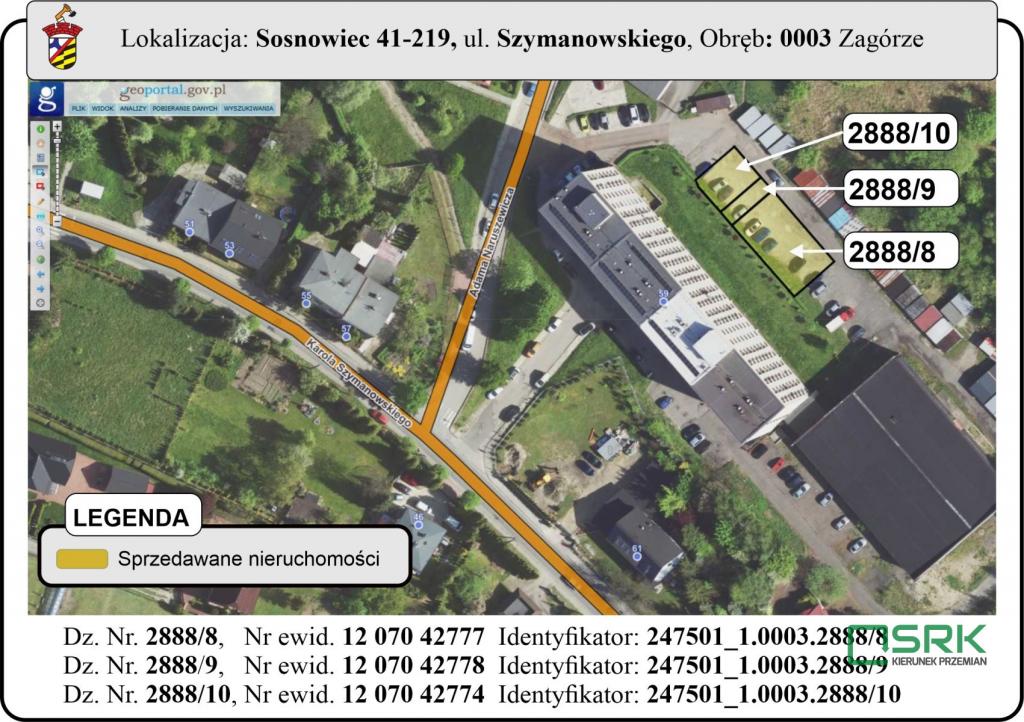 Działka inwestycyjna 490&nbsp;m², Sosnowiec, Szymanowskiego - zdjęcie 1