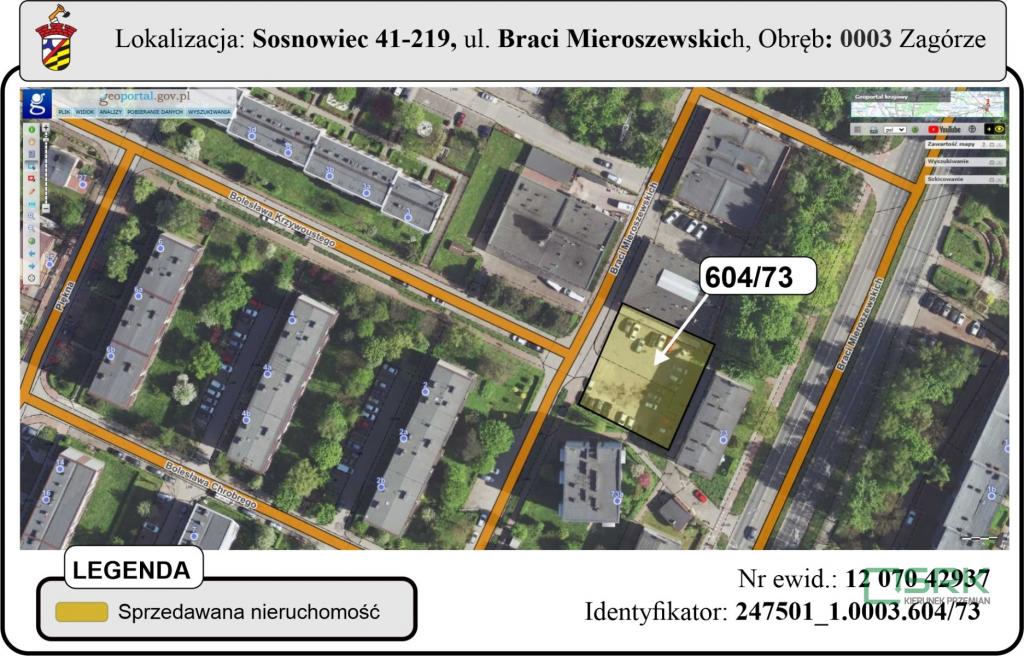 Działka inwestycyjna 940 m², Sosnowiec, Braci Mieroszewskich - zdjęcie 1