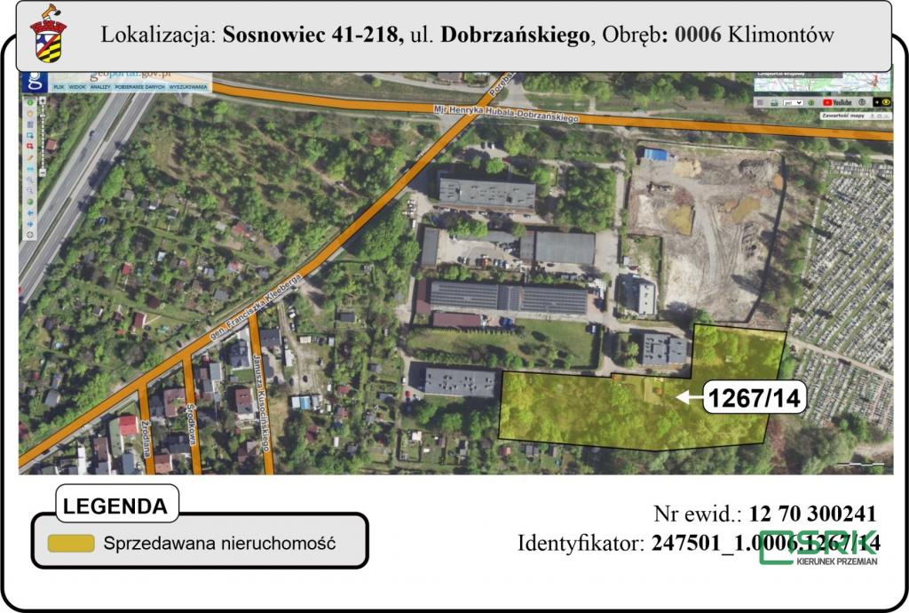 Działka inwestycyjna 9748 m², Sosnowiec, Dobrzańskiego - zdjęcie 6