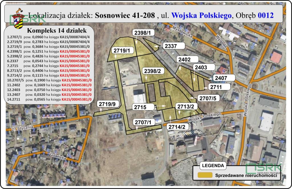 Działka inwestycyjna 2,38 ha, Sosnowiec, Wojska Polskiego - zdjęcie 1