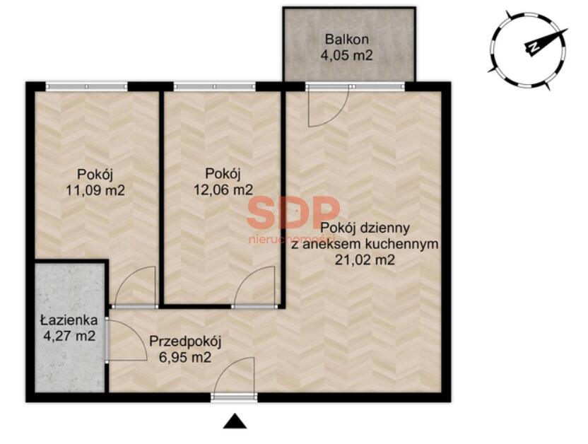 Mieszkanie 55&nbsp;m², Wrocław, Fabryczna, Rędzińska - zdjęcie 4