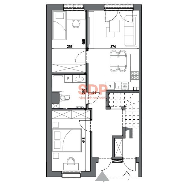 Mieszkanie 59&nbsp;m², Święta Katarzyna, Rumiankowa - zdjęcie 3