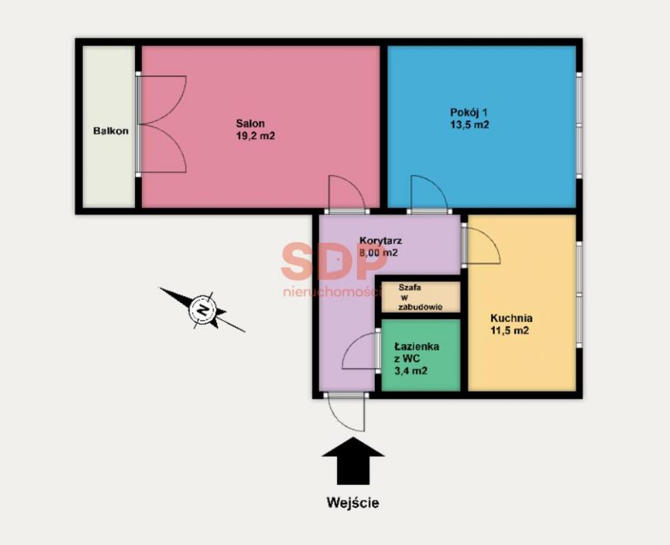 Mieszkanie 55&nbsp;m², Łódź, Gandhiego Mahatmy - zdjęcie 18
