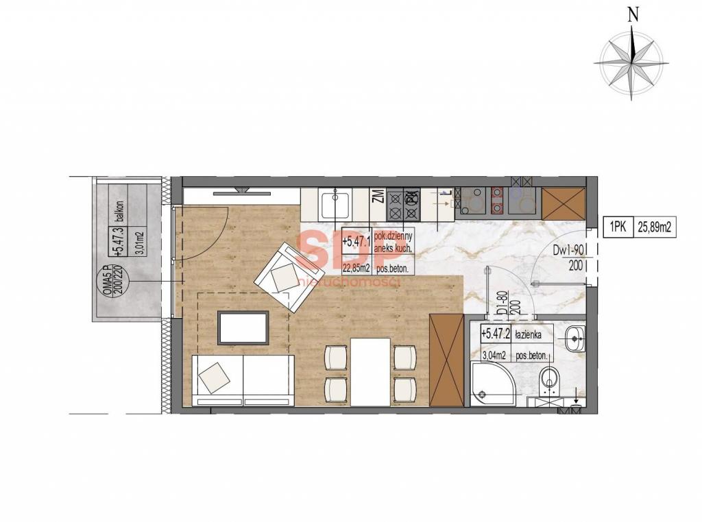Mieszkanie 25&nbsp;m², Łódź, Lipowa - zdjęcie 6