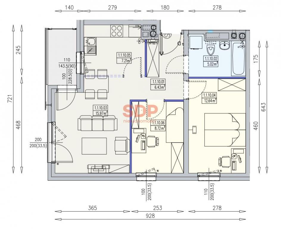 Mieszkanie 55&nbsp;m², Wrocław, Braterska - zdjęcie 7