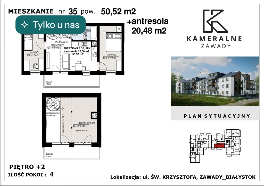 Mieszkanie 71&nbsp;m², Białystok - zdjęcie 1