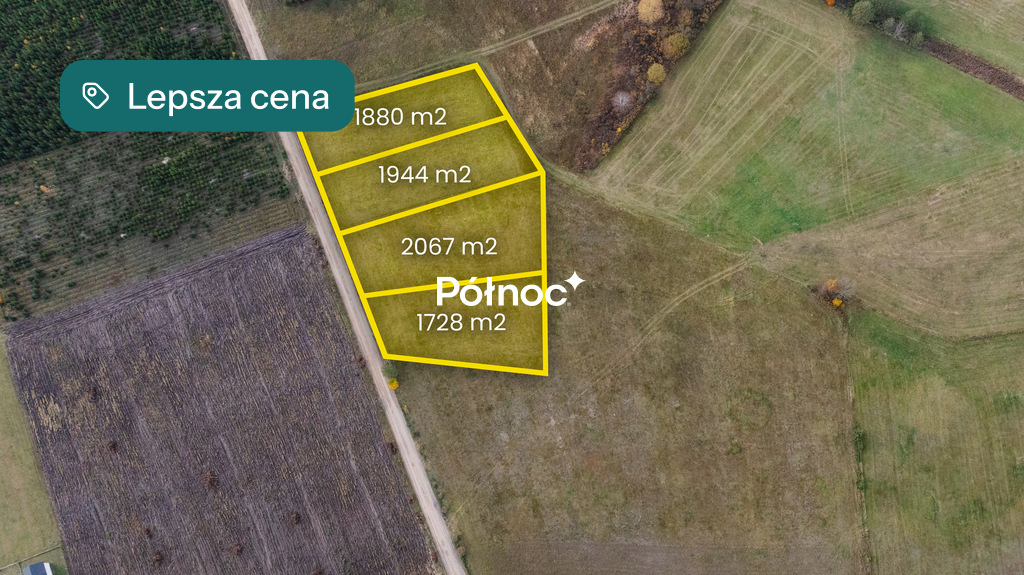 Działka budowlana 1880&nbsp;m², Pupki - zdjęcie 3