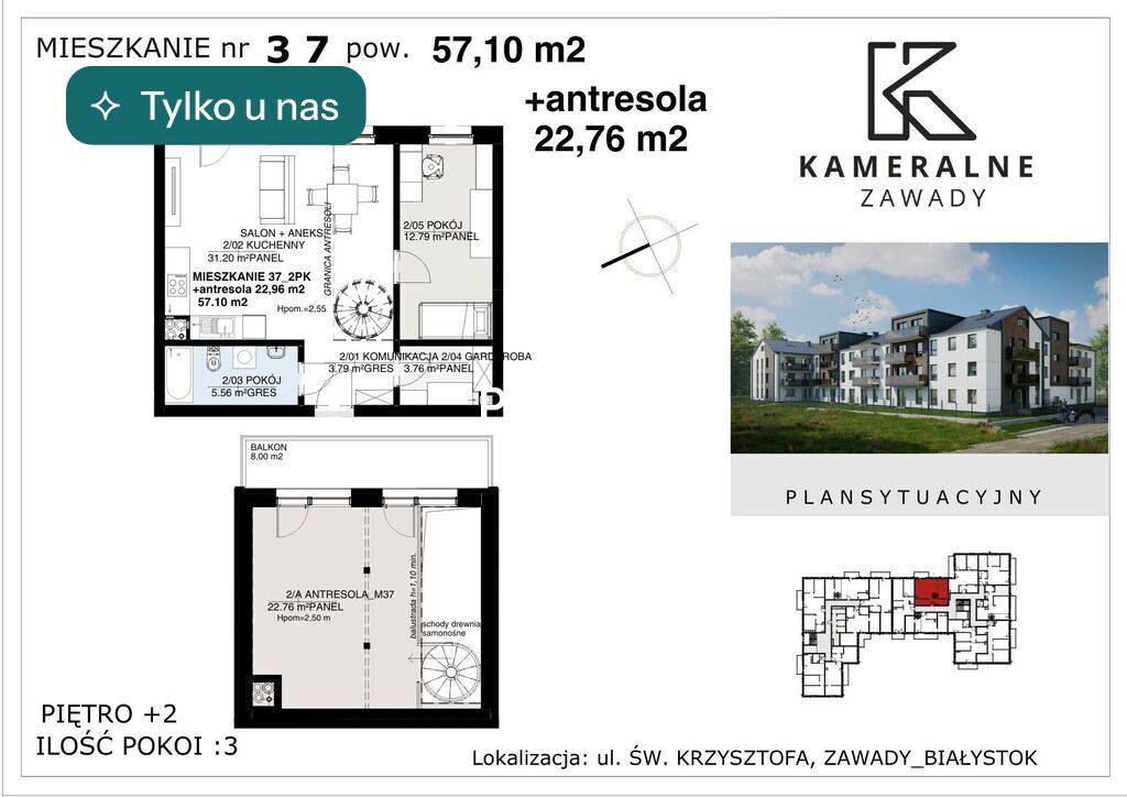 Mieszkanie 79,86&nbsp;m², Białystok - zdjęcie 1