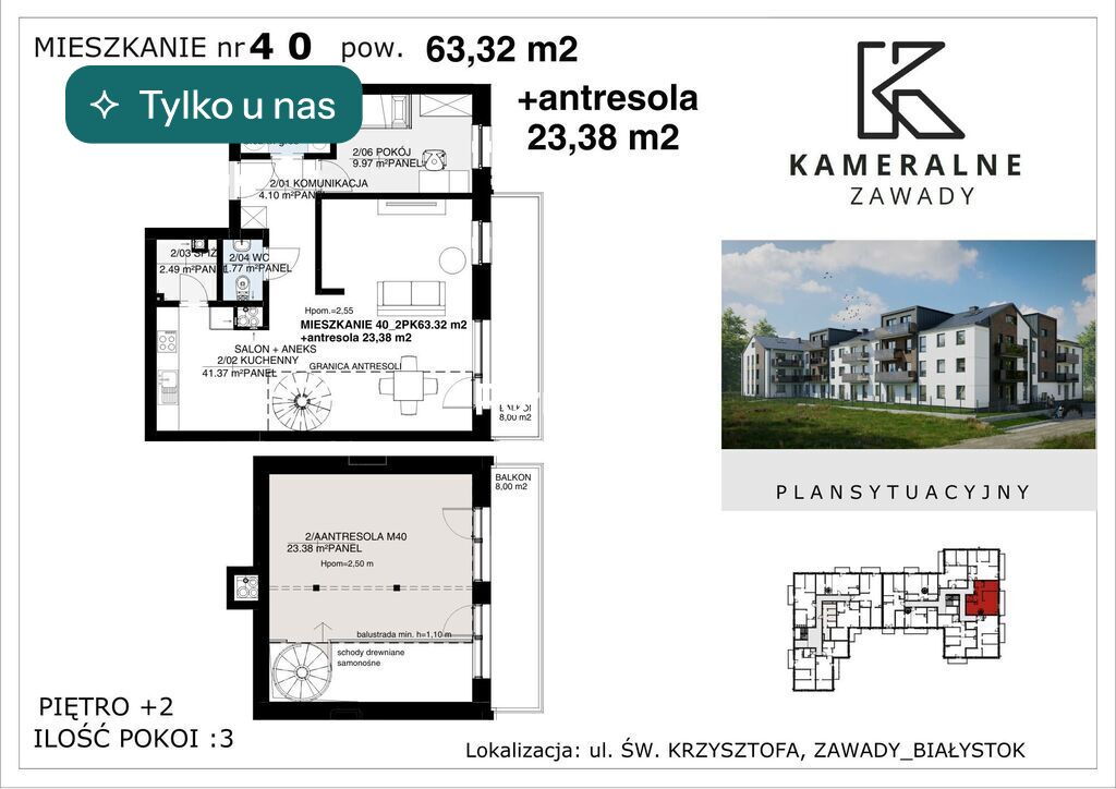 Mieszkanie 86,7&nbsp;m², Białystok - zdjęcie 1