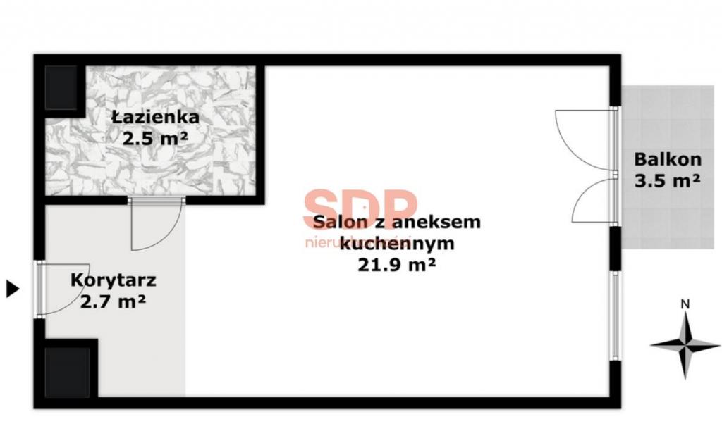 Mieszkanie 28&nbsp;m², Wrocław, Traugutta Romualda - zdjęcie 1