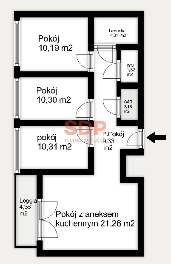 Mieszkanie 69 m², Wrocław, Zatorska - zdjęcie 3