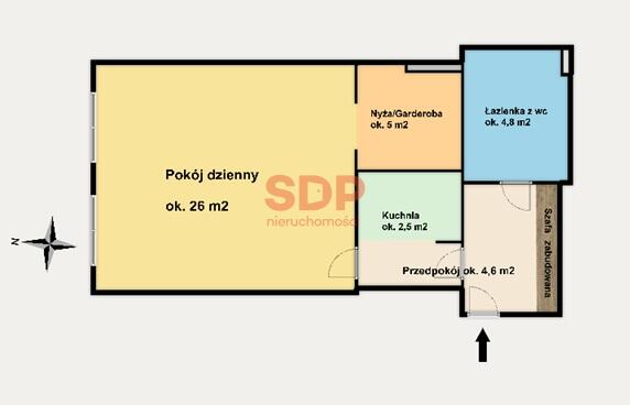 Mieszkanie 42 m², Wrocław, Ruska - zdjęcie 1