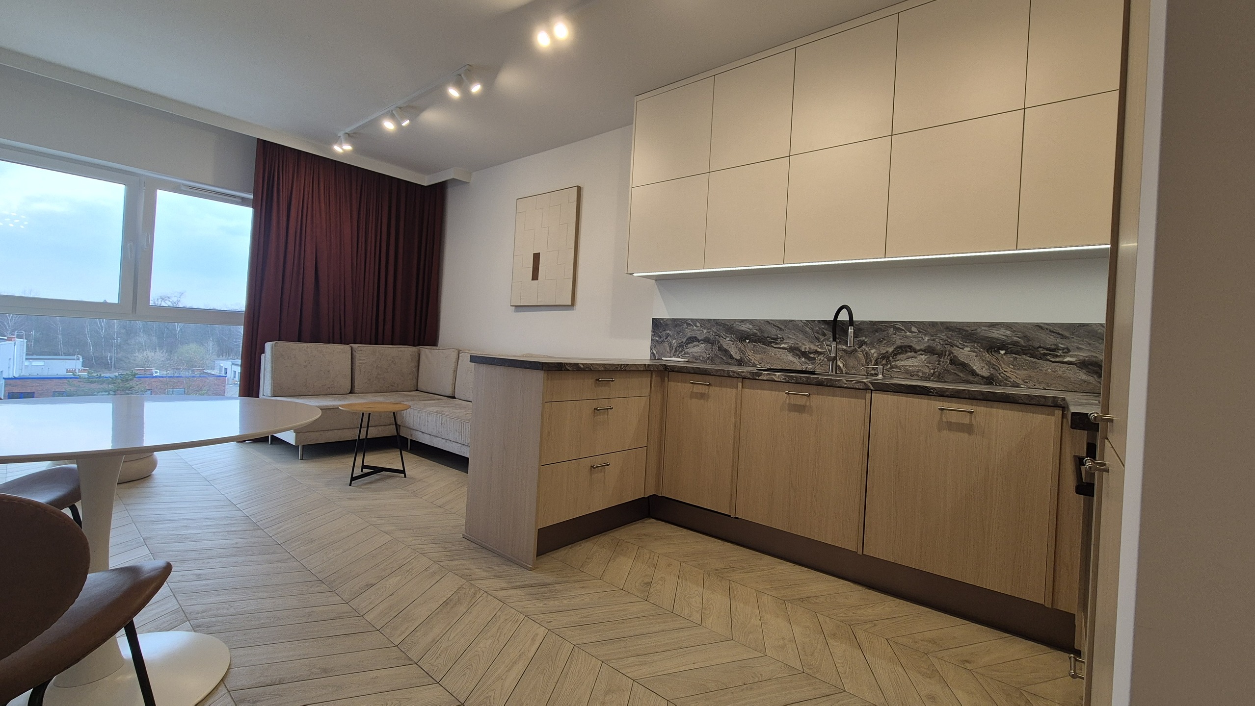 Lux apartament klimatyzacja unikatowy projekt 2 pok garderoba taras komórka lokatorska garaż podziemny os zamknięte Brynów Rzepakowa Dobrynów - zdjęcie 8