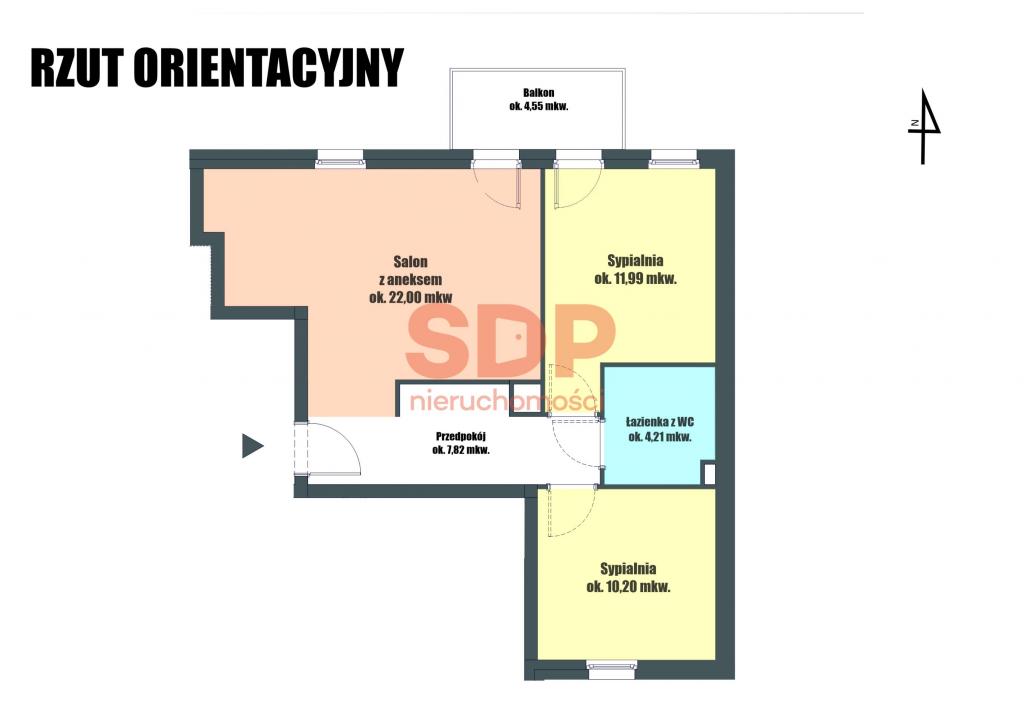 Mieszkanie 56 m², Święta Katarzyna, Żernicka - zdjęcie 4