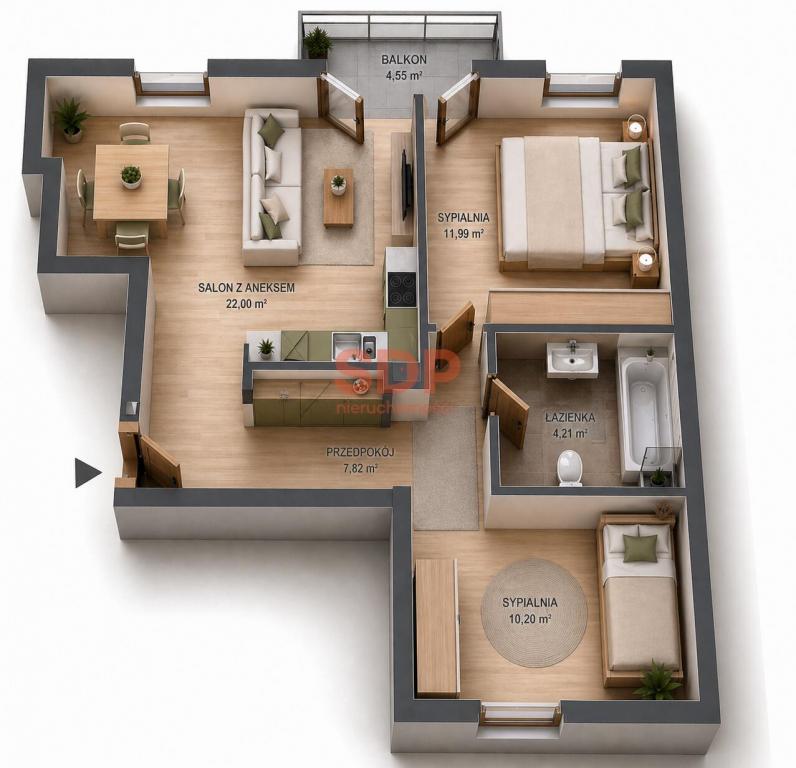 Mieszkanie 56 m², Święta Katarzyna, Żernicka - zdjęcie 7