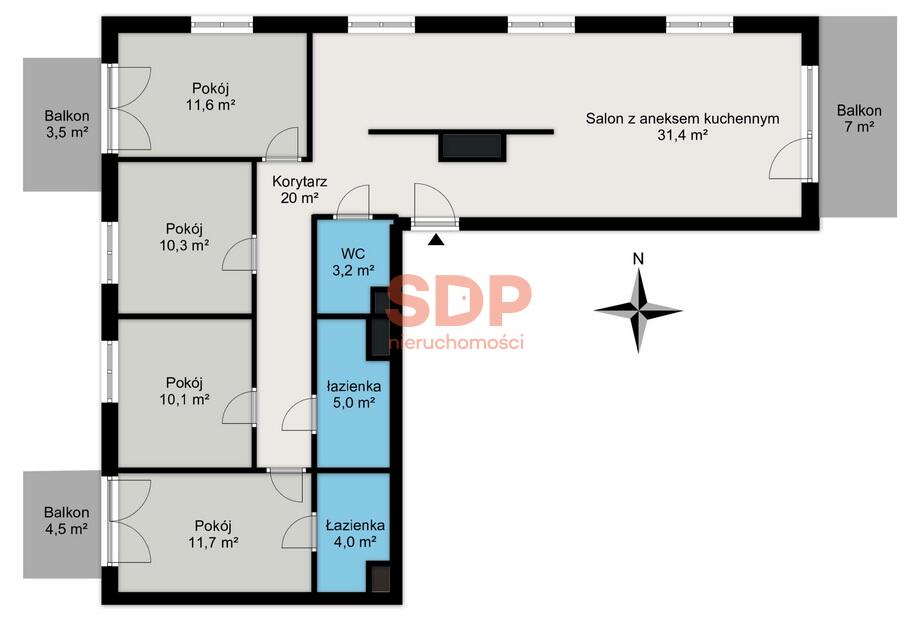 Mieszkanie 107&nbsp;m², Wrocław, Krzyki, Traugutta Romualda - zdjęcie 7