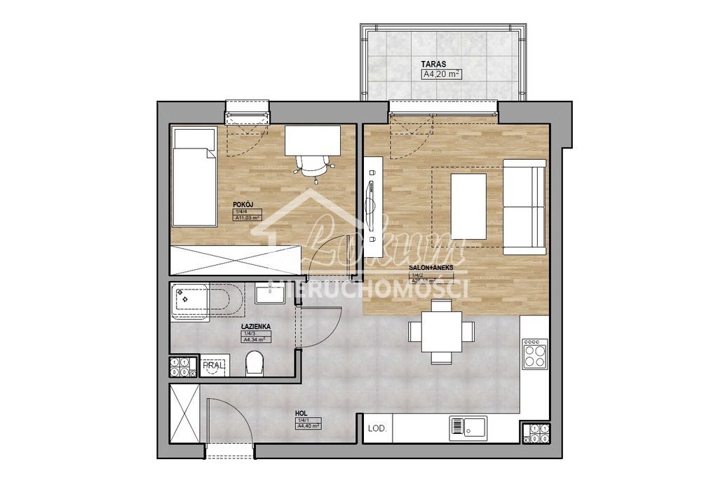 Mieszkanie 45,32&nbsp;m², Kamień Pomorski, Wojska Polskiego - zdjęcie 11