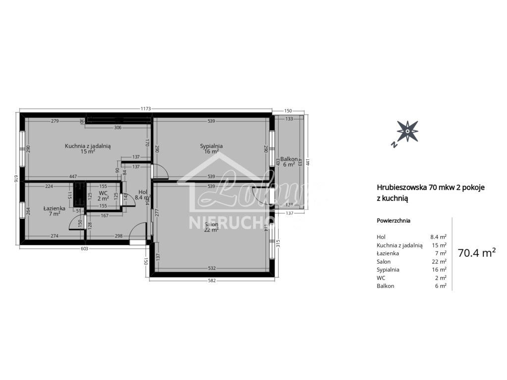 Mieszkanie 70,4&nbsp;m², Szczecin, Gumieńce, Hrubieszowska - zdjęcie 15