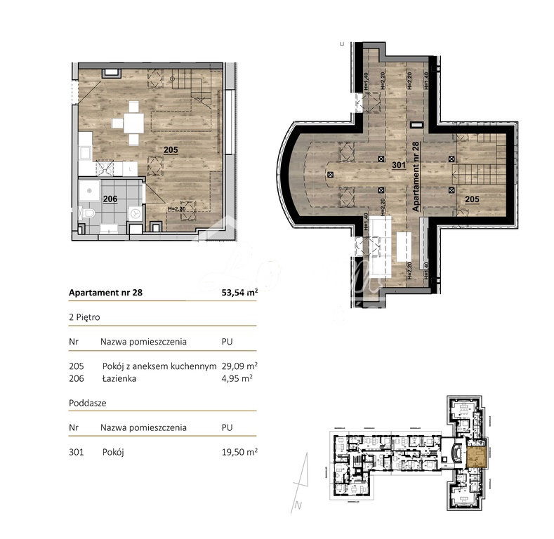 Mieszkanie 53,54&nbsp;m², Szczecin, Dąbie, Racławicka - zdjęcie 1