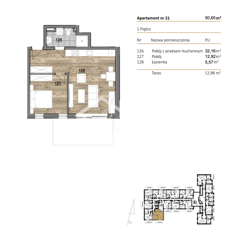 Mieszkanie 50,65&nbsp;m², Szczecin, Dąbie, Racławicka - zdjęcie 1