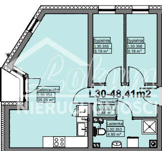 Mieszkanie 48,41&nbsp;m², Police, Grunwaldzka - zdjęcie 6
