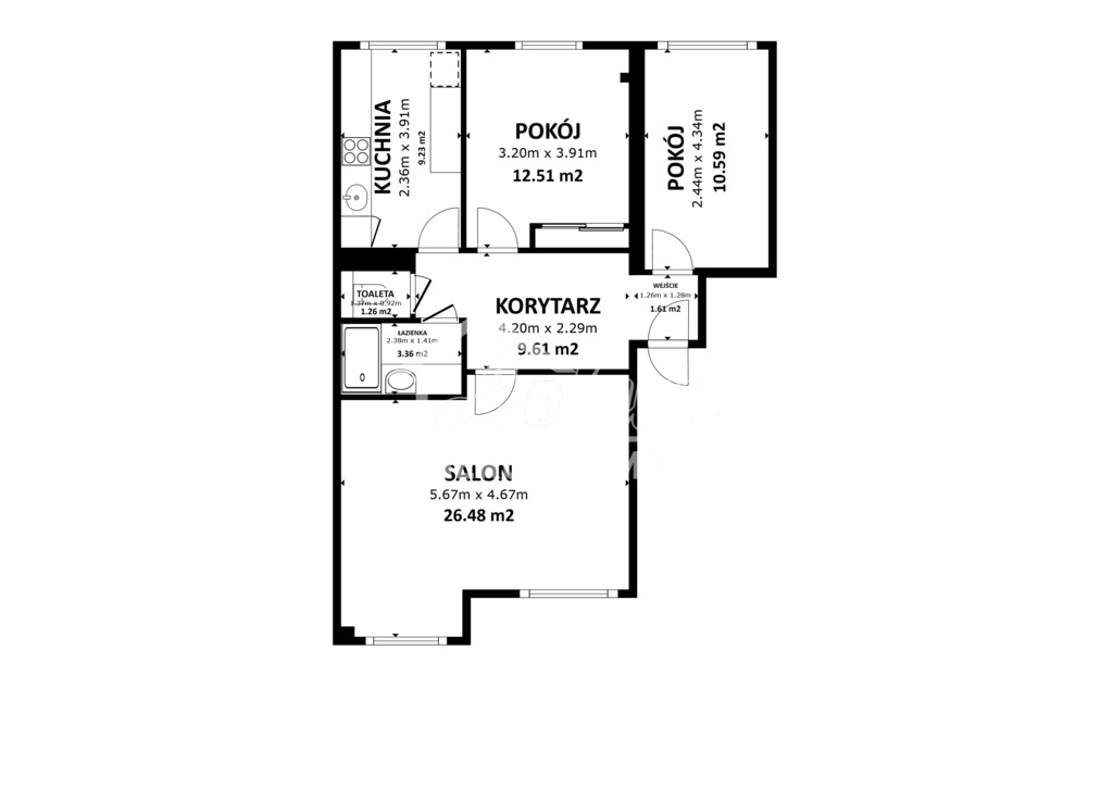 Mieszkanie 70,67&nbsp;m², Szczecin, Stare Miasto, Mariacka - zdjęcie 2