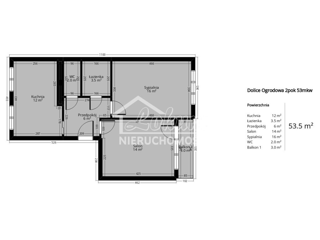 Mieszkanie 53,5&nbsp;m², Dolice, Ogrodowa - zdjęcie 5