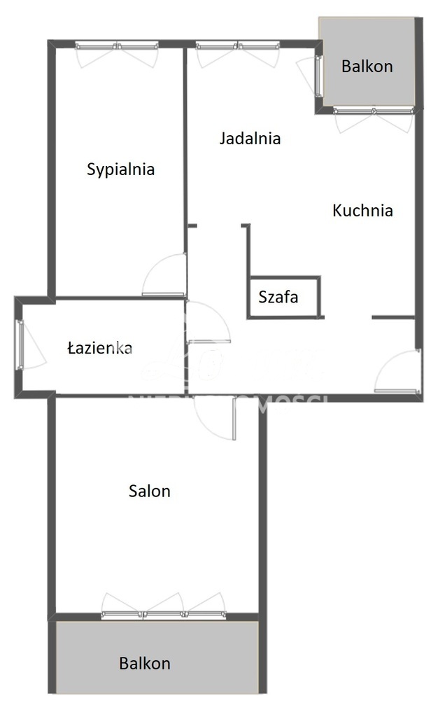 Mieszkanie 54,7&nbsp;m², Szczecin - zdjęcie 9