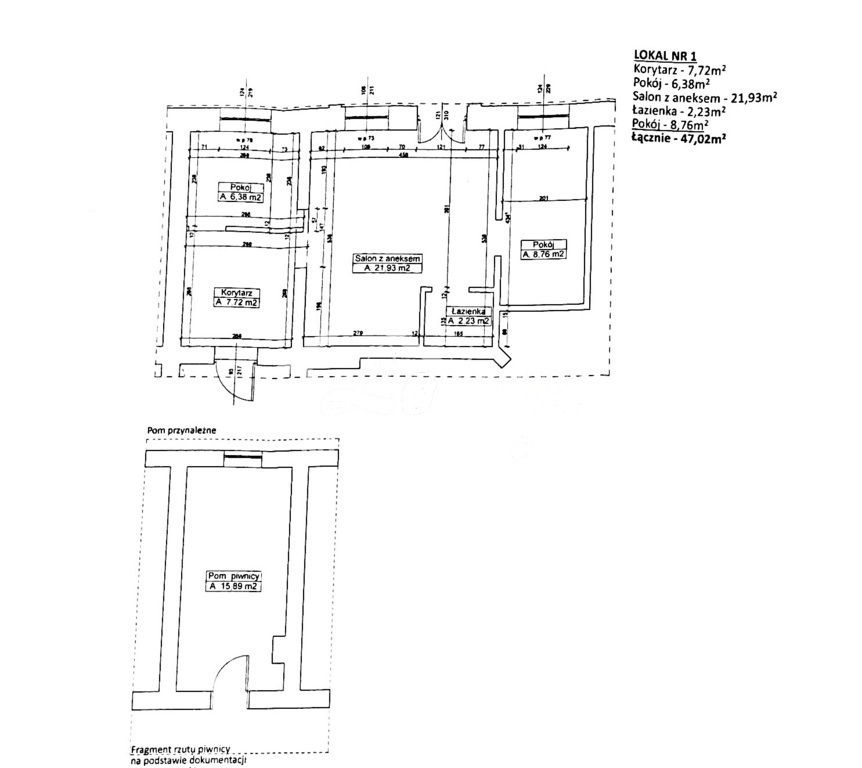 Mieszkanie 47,02&nbsp;m², Szczecin, Centrum, Mazurska - zdjęcie 10